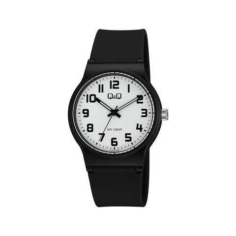 Q&Q Watch By Citizen VS50J009Y Men Analog Watch with Black Rubber Strap