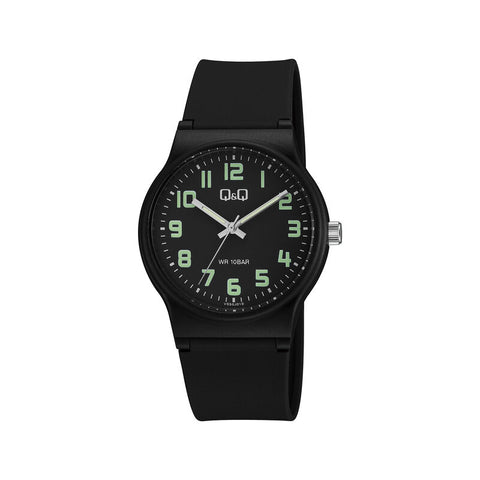 Q&Q Watch By Citizen VS50J010Y Men Analog Watch with Black Rubber Strap