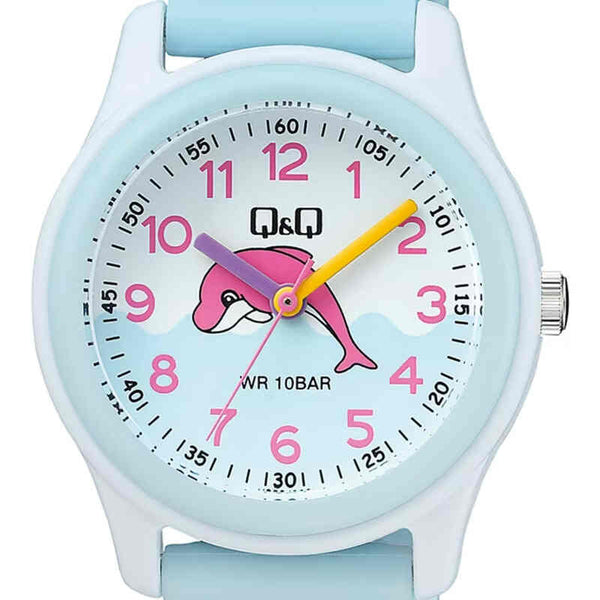 Q&Q Watch by Citizen VS59J005Y Kids Analog Watch with Blue Rubber Strap