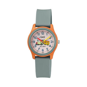 Q&Q Watch by Citizen VS59J008Y Kids Analog Watch with Green Rubber Strap