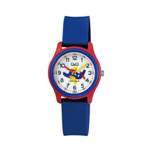 Q&Q Watch by Citizen VS59J009Y Kids Analog Watch with Blue Rubber Strap