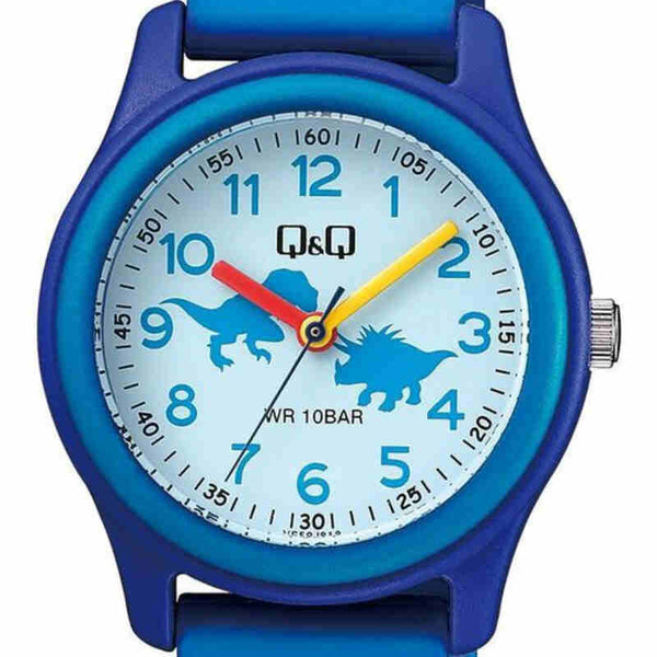 Q&Q Watch by Citizen VS59J010Y Kids Analog Watch with Blue Rubber Strap