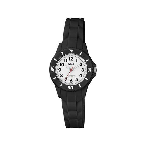 Q&Q Watch By Citizen VS66J001Y Kids Analog Watch with Black Rubber Strap