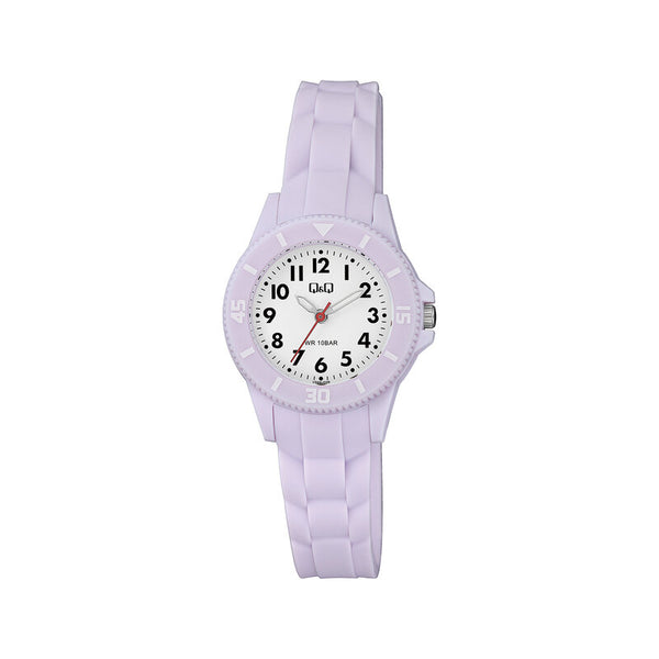 Q&Q Watch By Citizen VS66J009Y Kids Analog Watch with Purple Rubber Strap