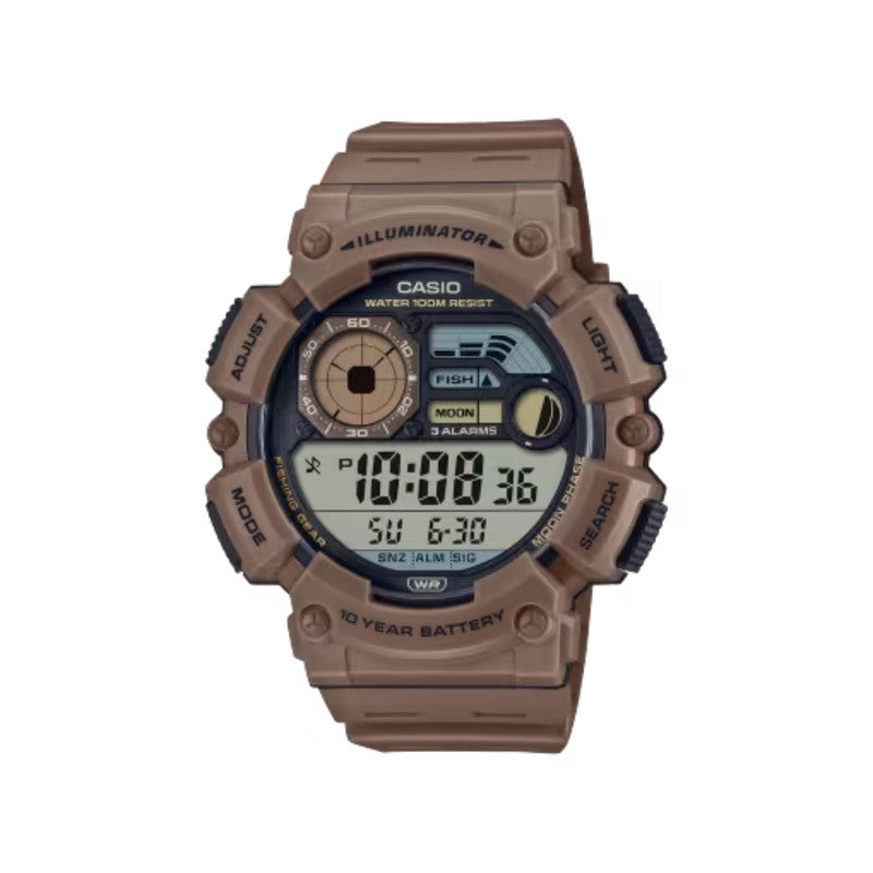 Casio Men's Digital Watch WS-1500H-5AV Brown Resin Band Men Sport Watch
