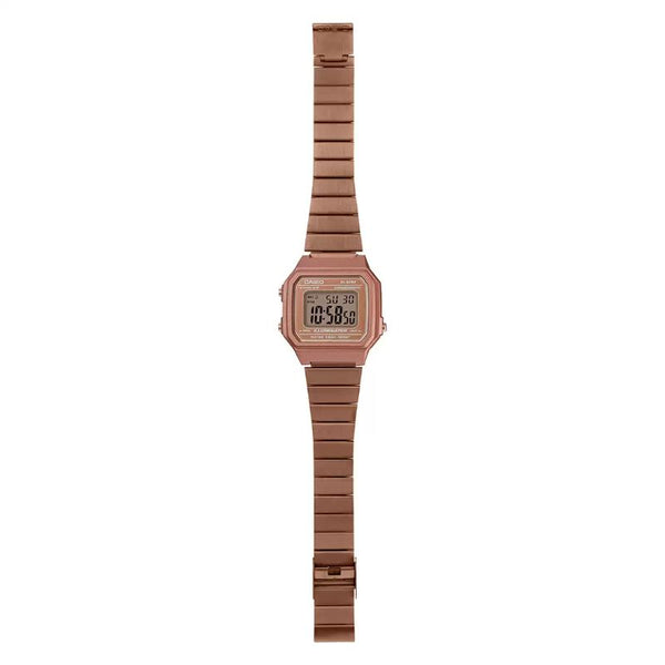 Casio Men's Vintage B650WC-5ADF Rose Gold Band Digital Watch