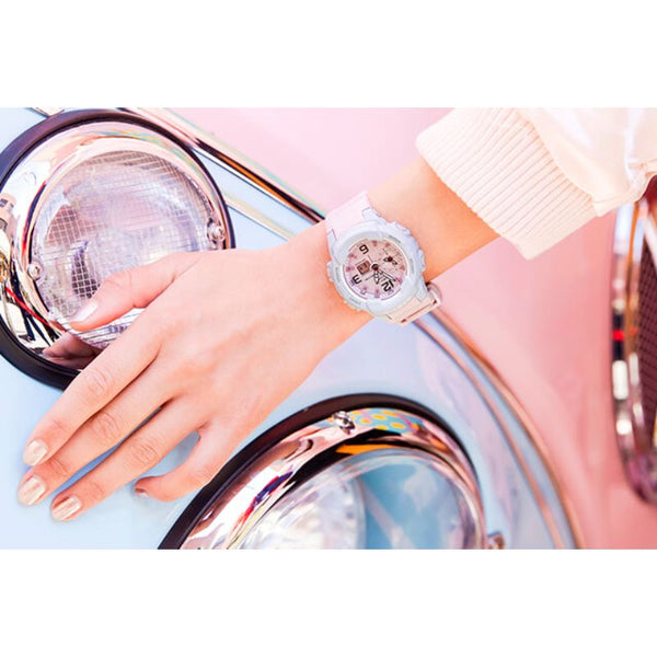 Casio Baby-G Women's Analog-Digital Watch BGA-230PC-9B Pastel Color Series Pink Resin Band Sports Watch