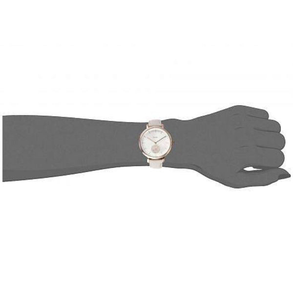Fossil Women's Analog Watch Jacqueline Three-Hand Winter White Leather Watch ES4471