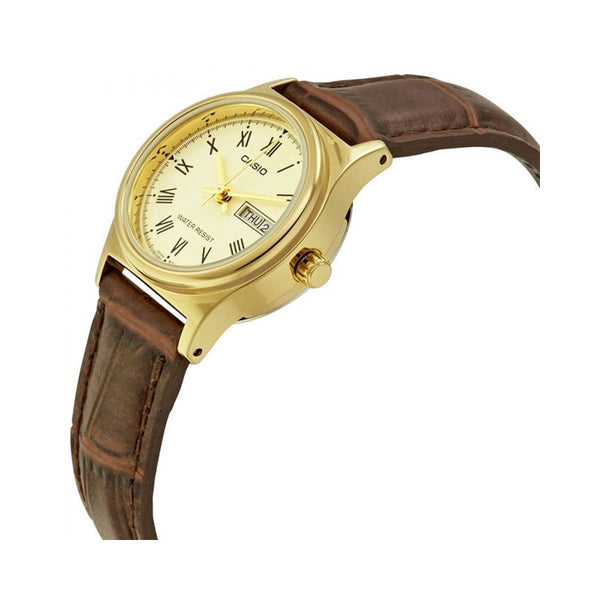 Casio Women's Analog Watch LTP-V006GL-9B Brown Leather Watch