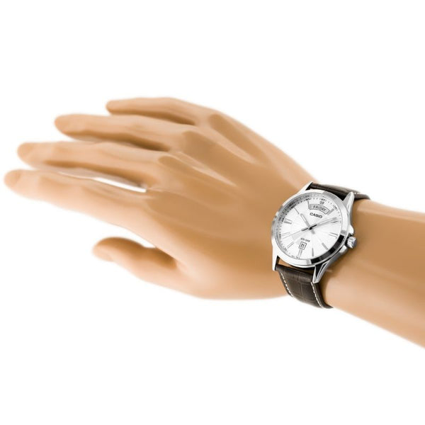 Casio Men's Analog Watch MTP-1381L-7AV Brown Genuine Leather Watch