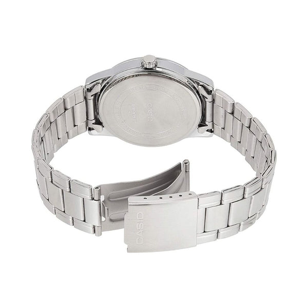 Casio Men's Analog Watch MTP-1384D-1AV Silver Stainless Steel Watch