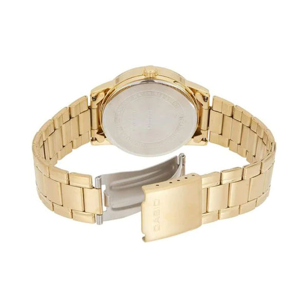 Casio Men's Analog MTP-V002G-1B Stainless Steel Band Gold Watch